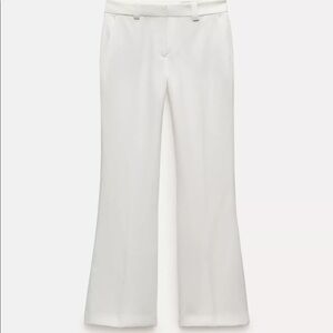 Zara white pants , flare size Medium, color ecru